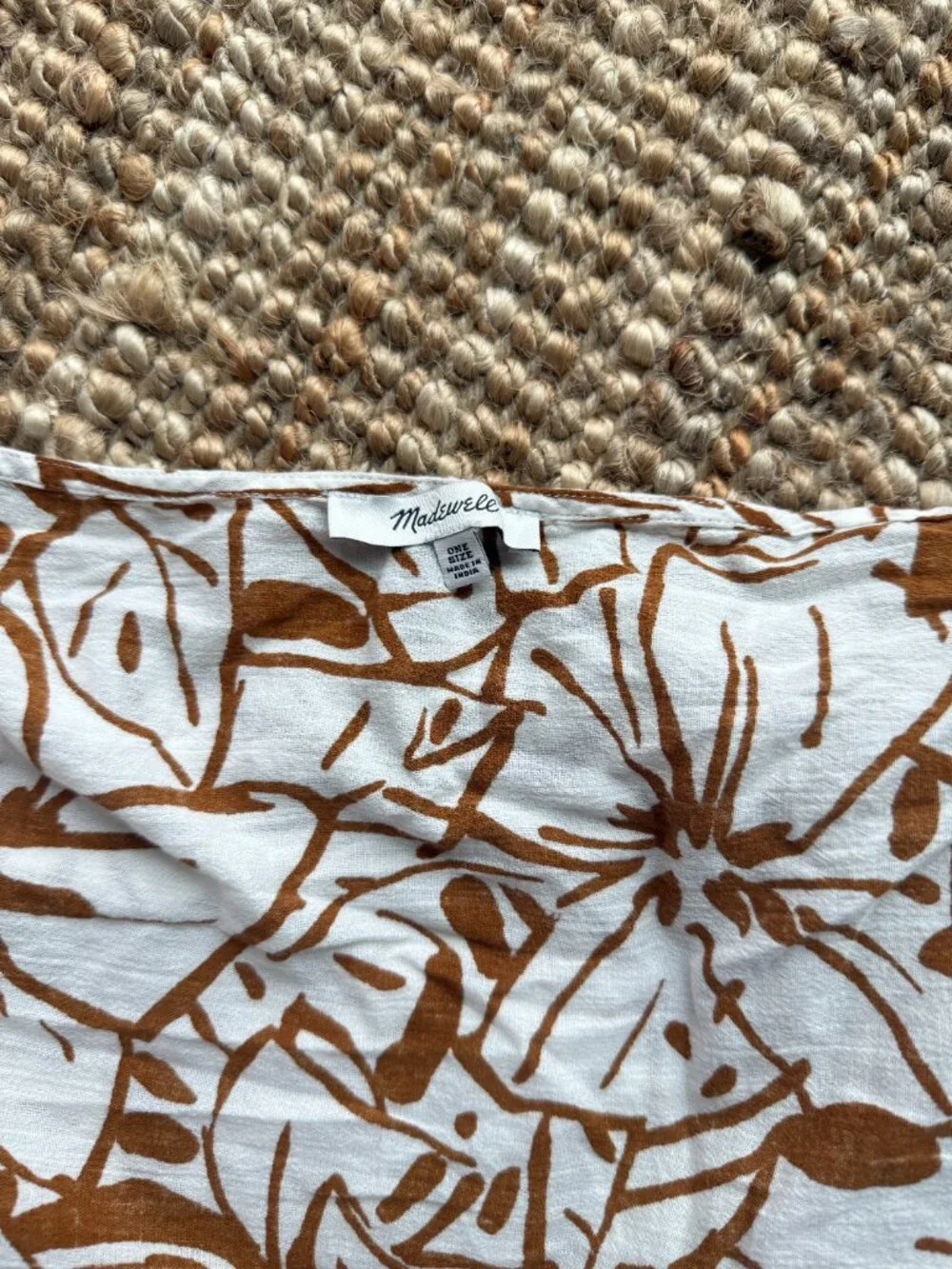 Madewell Crinkle Cotton Sarong in Abstract Flora - One Size